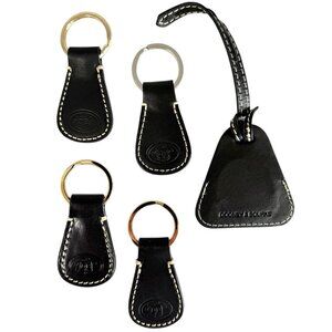 Dooney & Bourke - Set of 5 Leather Key Fob with Keychain Embossed Logo - NWOT